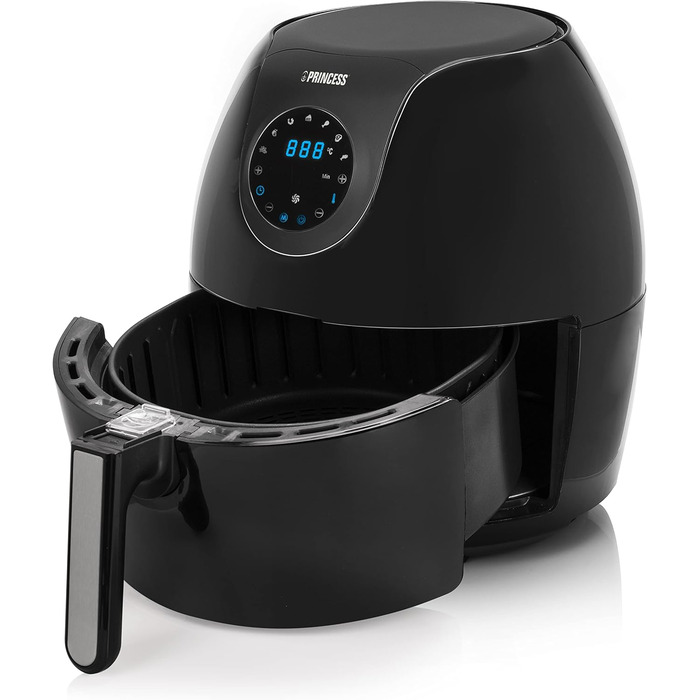 Princess XXL Air Fryer with 5.2L, Digital Touchscreen, 7 Programs, Oil-Free, 1700 W, Aerofryer 182050, Black REGULAR 5.2L