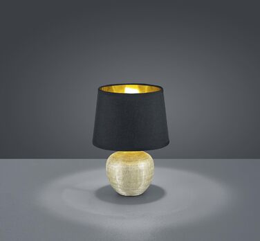 Настільна лампа Reality Leuchten Luxor, кераміка, золото, E14, 18x18x26 см, 2 шт. в упаковці