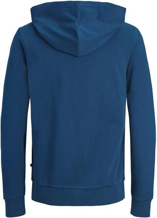 Чоловіча толстовка на блискавці з капюшоном Jack & Jones Jjeholmen Noos, синя (Insignia Blue), Regular Fit, розмір L