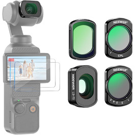 Набір фільтрів ND NEEWER для DJI Osmo Pocket 3: ND2-32, CPL, 0.72x, з захисними плівками