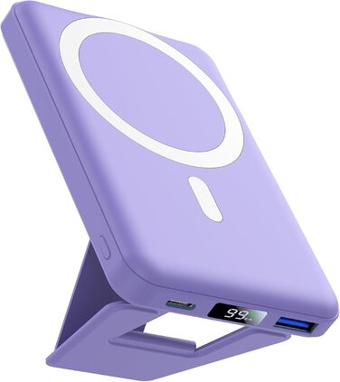 Power Bank AOGUERBE 10000mAh з LED дисплеєм, магнітна бездротова зарядка, PD 22.5W, сумісна з MagSafe (iPhone 17/16/15/14/13/12)