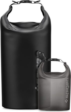 Водонепроникний набір сумок Spigen Aqua Shield 20L+2L для пляжу, плавання, кемпінгу, човна, каяка, чорний