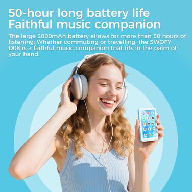 MP3 плеєр SWOFY з Bluetooth та Wi-Fi, 4.0