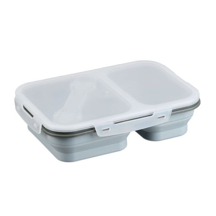 Relaxdays Foldable Lunchbox with 2 Compartments