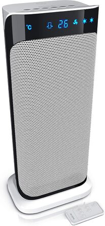 Brandson - Heater with Remote Control - Award-Winning - Energy-Saving, Quiet Ceramic Heater - Bathroom - Oscillation Function - Timer - Heater - GS Certified A: White Type 1