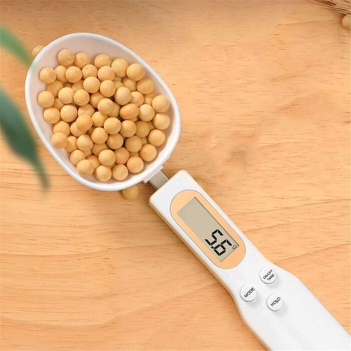CMBSSTBB Measuring Spoon, Electronic Administration Spoon, Gram Spoon, Measuring Spoon, Soup Spoon, Baking, Household Standard Measuring Spoon, Measuring Cup, Hand Gram Scale, Baby Formula Spoon (white)