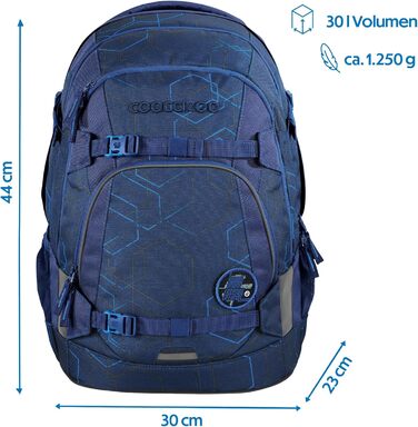 Шкільний рюкзак Coocazoo Mate: ергономічний, регульований, для 3 класу, Blue Motion