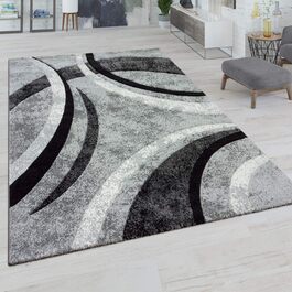 Килим Paco Home для вітальні, короткий ворс, вінтажний стиль, ручна обробка контурів, 3D-ефект, 60x110 см, сіро-червоний
