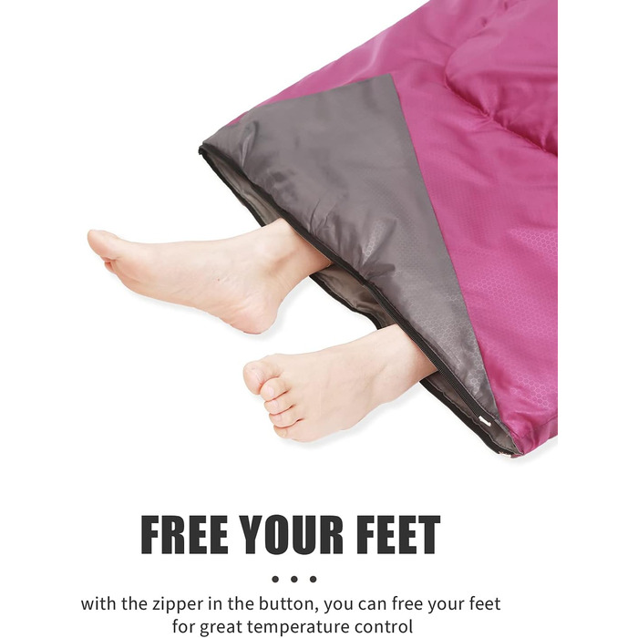 Lightweight Waterproof Sleeping Bag for Adults - Cold Weather Camping & Hiking | Compression Bag Included
