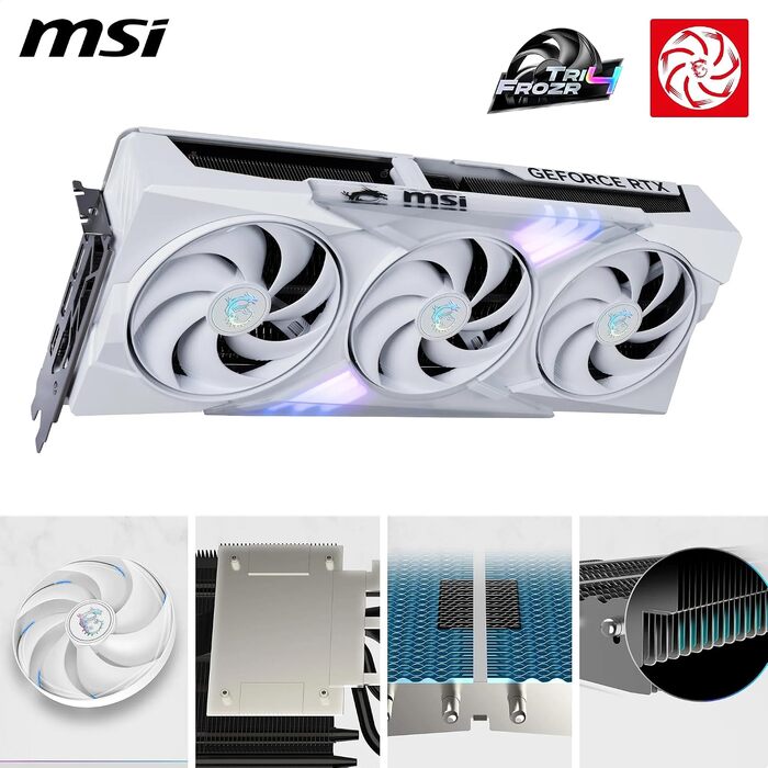 Відеокарта MSI GeForce RTX 5070 GAMING TRIO OC WHITE 12GB GDDR7, PCIe 5.0