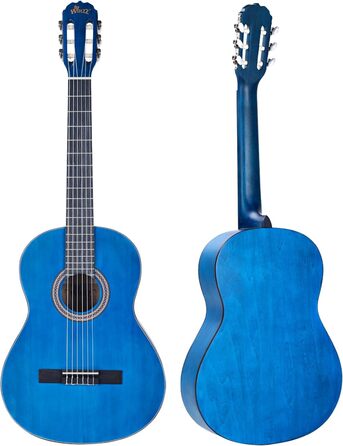 Класична гітара Winzz 4/4 для дорослих, 39 дюймів, синього кольору - ідеальна для початківців