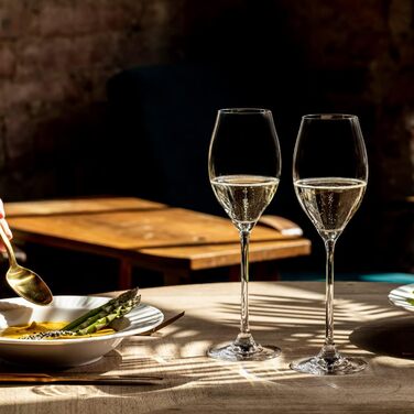 Кроснo Champagnergläser Prosecco-Gläser | Набір 6 | 280 мл | Колекція Harmony | Сектарі, шампань | Ідеально для дому, ресторанів та свят | Можна мити в посудомийній машині Prosecco 280 мл (6 шт.)