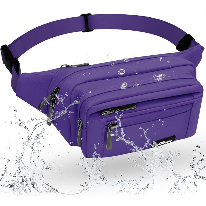 Гірчатка на пояс для жінок та чоловіків, водонепроникна, з тримачем для пляшки, універсальна, для піших прогулянок, вигулу собак, активного відпочинку (A-лілова)