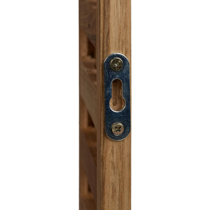 Relaxdays Wall Shelf Bathroom, Walnut with 5 Compartments, for Bathroom, Hallway and Living Room, H x W x D: 50 x 50 x 15 cm, natural
