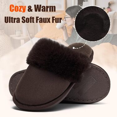 Тапочки домашні жіночі та чоловічі зимові з пам'яттю форми, теплі, м'які, з антиковзанням, зручні, для дому та вулиці (40.5/42 EU, кавового кольору)