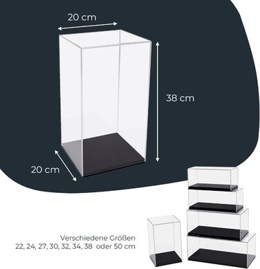 Акрилова вітрина HMF 46803 для моделей і фігурок, прозора, 30x15x14 см