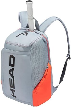 HEAD Unisex Rebel Backpack - Grey/Orange - One Size