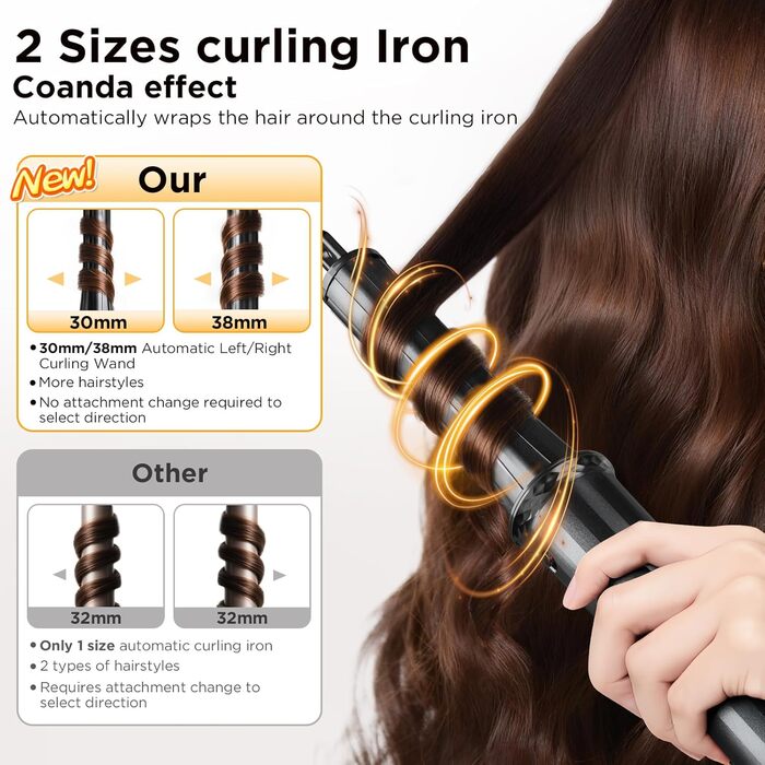 Айрстайлер 5 в 1: Іонний фен, плойка, щітка для об'єму, випрямляч, щітка-випрямляч. Швидке сушіння, об'єм, гладкість та блиск. Gunmetal