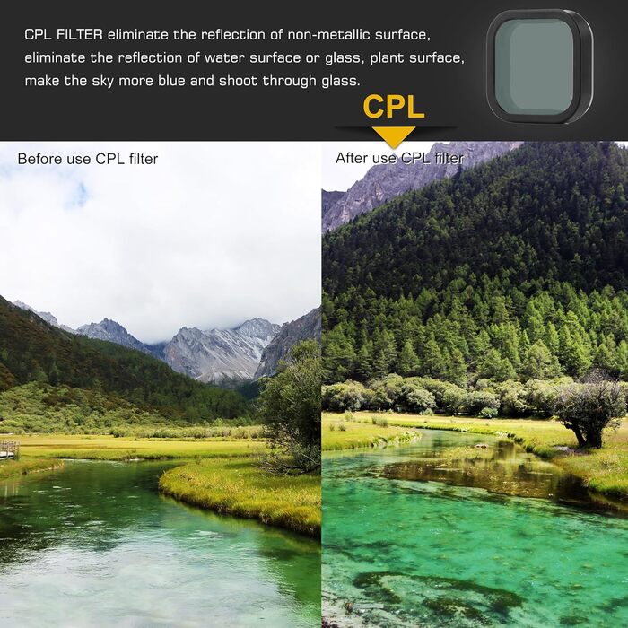 Фільтри для GoPro Hero 13: ND/CPL/Rot/Magenta, комплект 4 шт. для підводної зйомки