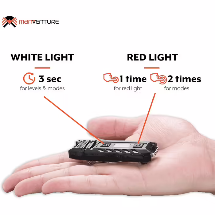 Nitecore Thumb - 85 Lumen, USB rechargeable, adjustable lamp head