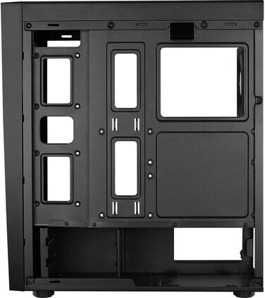 Корпус для ПК Aerocool Bolt Mid-Tower RGB, ATX, з прозорою бічною панеллю, RGB підсвітка, 120мм вентилятор, Чорний