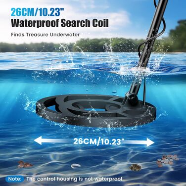 Металодетектор професійний, регульований, з LCD-екраном, водонепроникний, 5 режимів, для дорослих та дітей