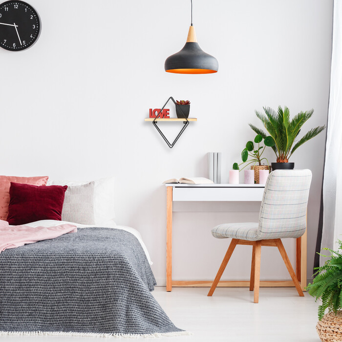 Relaxdays Невелика настінна полиця у формі ромбата