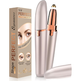 Триммер для брів для жінок, акумуляторний: прецизійний триммер для брів та волосся на обличчі, безболісний епілятор, видалення волосся, триммер для брів