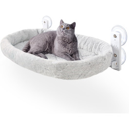 GUUSII Cat Window Perch - Cat Bed, Window Hammock, Cat Hammock, Cat Window Seat, Cat Window Lounger, Foldable Cat Window Bed, Cat Window Hammock Bed - Up to 18kg (Gray, M)