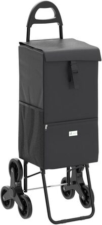Тростина-тележка Vounot з підйомником для сходів та холодильником, складаний візок для покупок на 3 колесах, 40 л, чорний