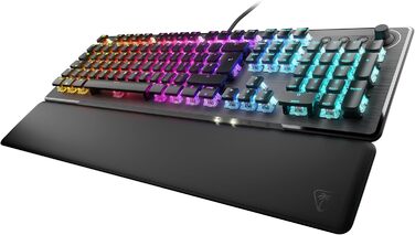 Turtle Beach Vulcan II – Механічна ігрова клавіатура для ПК, перемикачі Tactile Titan II, підсвічування клавіш, знімна підставка для зап'ястя, DE розкладка