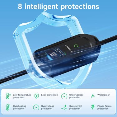 Кабель зарядки електромобіля Schuko 3.6kW, 6м, регулювання струму 6/8/10/13/16A, з сумкою, IEC 62196-2