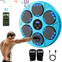 Music Boxing Machine with Bluetooth & LED Lights - Fitness Punching Bag for Adults & Kids