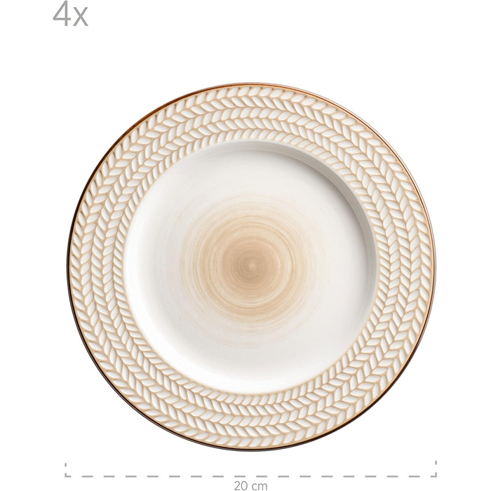 MÄSER Serie Prospero: 8-Piece Premium Porzellan Set для 4 осіб (кавовий сервіс)