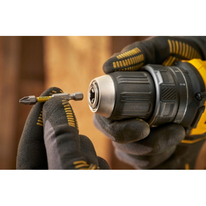 Дриль-шурупокрут без удару STANLEY 60Нм, 2 x 2.0Аг, TSTAK