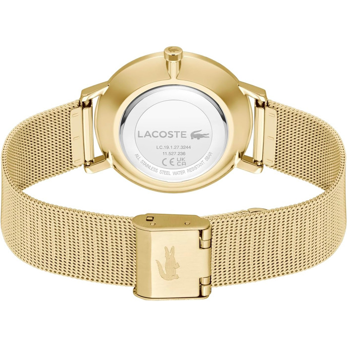 Годинник Lacoste Analog Quartz Crocorigin для жінок з браслетом з нержавіючої сталі золотого кольору