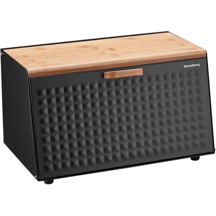 Кляузерг Brotbox - дерев'яний контейнер для хліба з нержавіючої сталі (чорний)