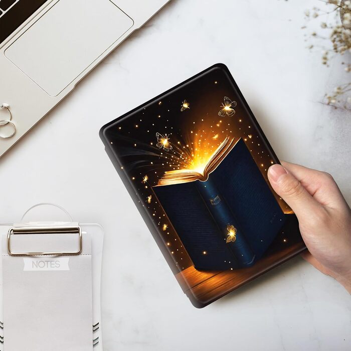 Чохол для Kindle Paperwhite 12-го покоління (2024) Flip з силікону, чохол Kindle Colorsoft з автопробудженням/сном, PU/TPU чохол-книжка, підходить для хлопчиків та дівчаток, з малюнком, Signature Edition, 7' (Color 6)