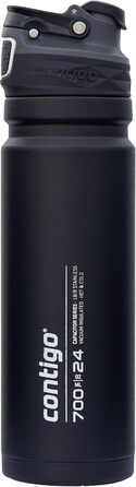 Contigo Free Flow Stainless Steel Water Bottle, 100% Leak-Proof, Large BPA-Free Insulated Thermo Water Bottle, Keeps Drinks Cold for Up to 29 Hours, Premium Outdoor Iso-Sport Bottle, 700 ml