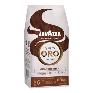 Кава в зернах Lavazza Crema e Gusto, суміш арабіки та робусти для еспресо-машин, темне обсмаження, нотки шоколаду та горіхів, 1 кг