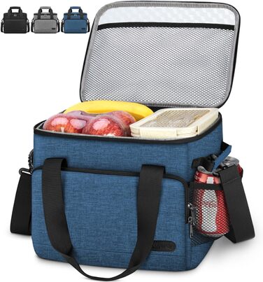 Термосумка Lubardy 15L/30L сіра/блакитна: велика, складана, водонепроникна для пікніка та обіду