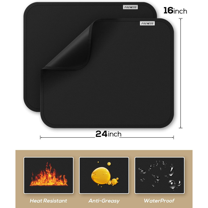 Термостійкий килимок під фритюрницю та кавомашину 40x60 см (2 шт.)