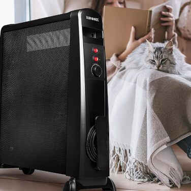 Конвекторний обігрівач Duronic 2000W з ручкою, компактний та енергоефективний (без екрану)