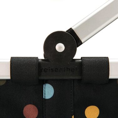Сумка-шопер Reisenthel Carrybag Dots – Чорна, водонепроникна, з великим об'ємом та внутрішньою кишенею