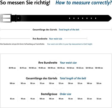Чоловічий шкіряний ремінь Volmer® з телячої шкіри, чорний, ширина 38 мм, регульований, для джинсів та костюма, довжина 120 см, розмір 105 см