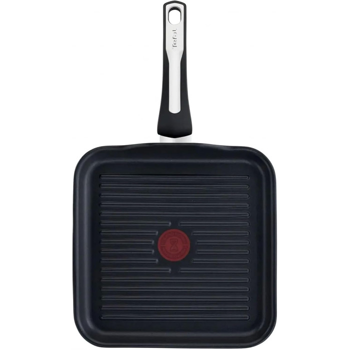 Сковорода гриль Tefal Selection 26x26 см з антипригарним покриттям Titanium, індукційна, з індикатором Thermo-Spot