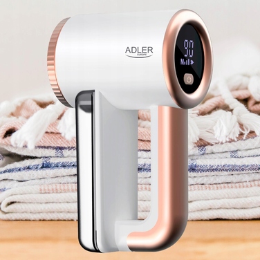 Акумуляторна машинка для видалення ковтунців ADLER з LCD-дисплеєм, 5 Вт