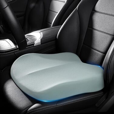 Подушка для сидіння в авто з Memory Foam, ортопедична, для водія та пасажирів, чорна (синя). Підвищення сидіння, для офісного крісла, інвалідного візка.