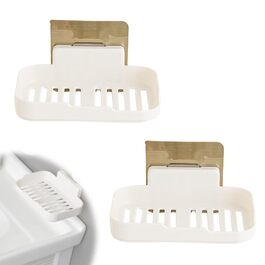 Настінний тримач для мила (2 шт.), без свердління, з швидким стоком, ABS-пластик, для кухні та ванної кімнати