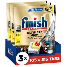 Таблетки для посудомийної машини Finish Ultimate Plus Infinity Shine Citrus, 105 капсул (315 мийок)